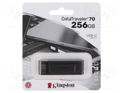 Pendrive; USB 3.2 Gen 1; 256GB; DataTraveler 70; black; USB C