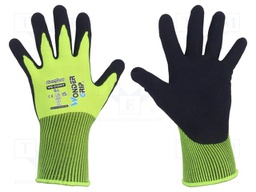 Protective gloves; Size: 9,L; yellow; polyester; Comfort