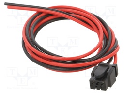 Plug socket; Len: 0.5m; 3A; 60VDC; Øcore: 0.14mm; Cores: 2; -5÷60°C