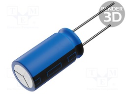 Capacitor: electrolytic; THT; 220uF; 50VDC; Ø10x16mm; Pitch: 5mm