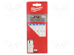 Hacksaw blade; wood with nails,plastic,universal; 105mm; 5pcs.