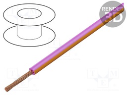 Wire; H05V-K,LgY; stranded; Cu; 1.5mm2; PVC; pink-orange; 300V,500V
