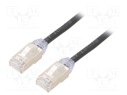 Patch cord; F/UTP,TX6A-28™; 6a; solid; Cu; LSZH; black; Len: 2m