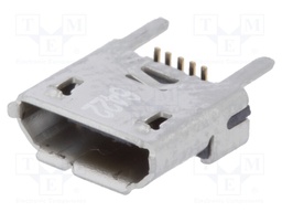 Socket; USB B micro; on PCBs; SMT; PIN: 5; vertical; USB 2.0