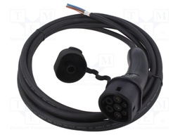 Cable: eMobility; 250V; wires,Type 2; IP54; 7.5m; 20A; single-phase