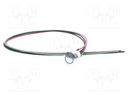 Switch: vandal resistant; SPST-NO; 2A/36VDC; IP67; OFF-(ON); blue
