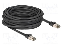 Patch cord; U/FTP; Cat: 6a; RJ45 plug,both sides; 10m; PVC; black