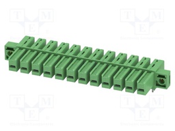 PCB headers, nominal cross section: 6 mm?, color: green, nom