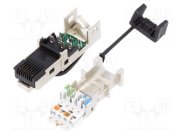 Plug; RJ45; PIN: 8; Cat: 6a,Class EA; shielded; gold-plated; IP20