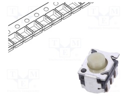 Microswitch TACT; SPST; Pos: 2; 0.05A/12VDC; SMT; 1.6N; 3.4mm; round