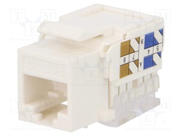 Socket; RJ45; PIN: 8; Cat: 5e; unshielded,Keystone; Layout: 8p8c