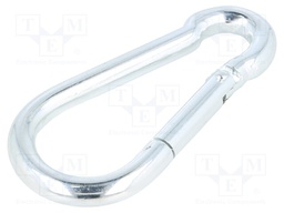Snap hook; steel; for rope; 120mm; zinc; Size: 11mm