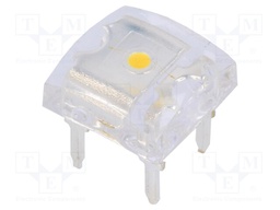 LED Super Flux; 7.62x7.62mm; white warm; 900÷1400mcd; 140°; 30mA