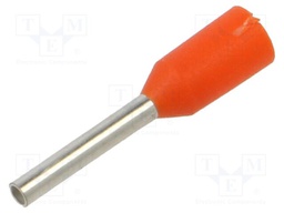 Tip: bootlace ferrule; insulated; copper; 0.5mm2; 8mm; tinned