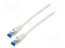 Patch cord; S/FTP; 6a; stranded; CCA; LSZH; white; 20m; 26AWG