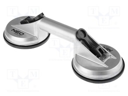 Suction lifter; double; glass; aluminium; 120mm; 100kg