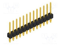 Connector: pin strips; pin header; male; PIN: 13; 2.54mm; THT; 1x13