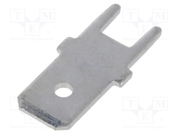 Terminal: flat; 6.3mm; 0.8mm; male; THT; tinned; brass