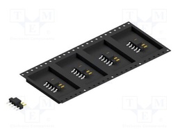 Connector: pin strips; pin header; male; PIN: 5; 2.54mm; SMT; 1x5