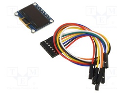 Display: OLED; 0.96"; 128x64; Dim: 26x26mm; white; PIN: 7; 3.3÷5VDC