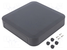 Enclosure: with panel; PF; X: 150mm; Y: 150mm; Z: 30mm; ABS; dark grey