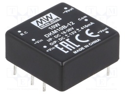 Converter: DC/DC; 10W; Uin: 18÷36V; Uout: 12VDC; Uout2: -12VDC; 18g
