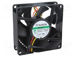 Fan: DC; axial; 24VDC; 80x80x25mm; 96.33m3/h; 44.7dBA; Vapo; 4500rpm