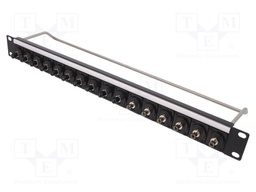 Connector: fiber optic; patch panel; RACK,ST; screw; Size: 19",1U