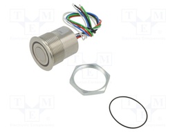 Switch: vandal resistant; Pos: 2; SPST-NO; 0.125A/48VDC; IP65; RGB