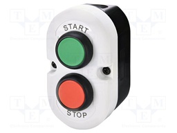 Control cassette; black,grey; ESE; No.of butt: 2; flat; IP65