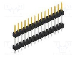 Connector: pin strips; pin header; male; PIN: 15; 2.54mm; THT; 1x15