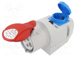Connector: AC supply 3-phase; socket; female; 32A; 400VAC; IP44