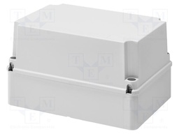 Enclosure: junction box; wall mount; plastic; grey