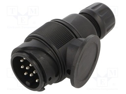 Connector: automotive; plug; PIN: 13; nickel plated; 12VDC; short