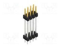 Connector: pin strips; pin header; male; PIN: 8; 2.54mm; THT; 2x4