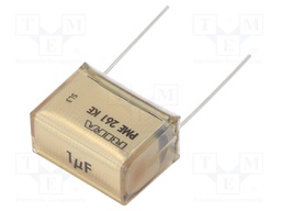 Capacitor: paper; 1uF; 220VAC; 25.4mm; ±10%; THT; Series: PME261