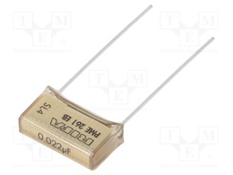 Capacitor: paper; 22nF; 300VAC; 15.2mm; ±10%; THT; Series: PME261