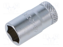 Wrench tip; 6-angles,socket spanner; 9mm; 1/4"; tool steel