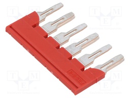 Comb bridge; ways: 6; red; Width: 8mm; UL94V-0