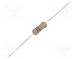 Resistor: carbon film; THT; 68kΩ; 1W; ±5%; Ø5x12mm; axial