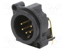 CHASS. CON. MALE 5POLE H BLACK