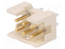 Socket; wire-board; male; Minitek; 2mm; PIN: 6; THT; on PCBs; 2A