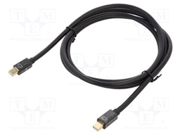 Cable; mini DisplayPort plug,both sides; DisplayPort 1.2; black