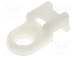 Cable tie holder; polyamide; natural; Tie width: 5.2mm; Ht: 6mm