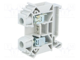 Splice terminal: rail; 0.5÷16mm2; ways: 1; terminals: 2; grey; TS35