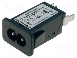 Connector: AC supply; socket; male; 2.5A; 250VAC; IEC 60320; 1.2mH