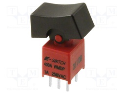ROCKER; DP3T; Pos: 3; ON-OFF-ON; 1A/250VAC; 3A/28VDC; -30÷85°C; THT