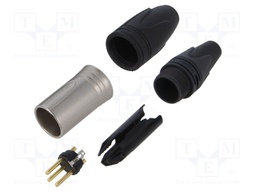 CABLE CON. MALE 3POLE HEAVY DUTY