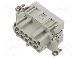 Connector: HDC; contact insert; female; CSE; PIN: 10; 10+PE; 16A