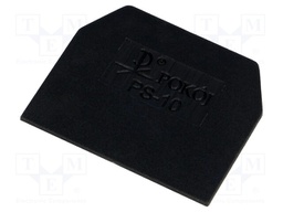 End plate; Application: ZG-G10; black; Width: 1mm; polyamide